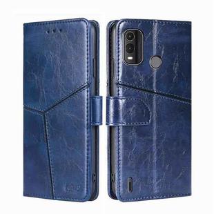 For Nokia G11 Plus Geometric Stitching Leather Phone Case(Blue)