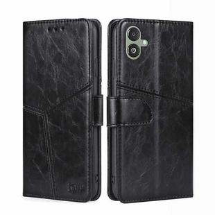 For Samsung Galaxy F14 5G Geometric Stitching Leather Phone Case(Black)