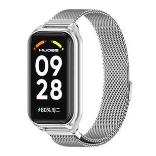 For Redmi Band 2 Mijobs Metal Shell + Milan Magnetic Metal Watch Band(Silver)