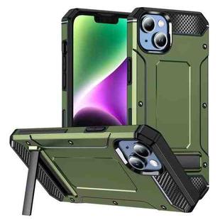 For iPhone 12 Matte Holder Phone Case(Army Green)