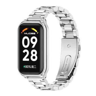 For Redmi Band 2 Mijobs Metal Shell + Three-Bead Stainless Steel Watch Band(Silver)