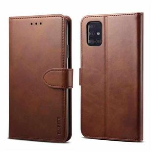 For Samsung Galaxy A33 5G GUSSIM Horizontal Flip Leather Phone Case(Brown)