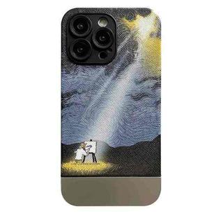 For iPhone 13 Pro Oil Painting Electroplating Leather Phone Case(Create under the Sun)