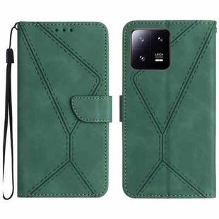 For Xiaomi 13 Stitching Embossed Leather Phone Case(Green)