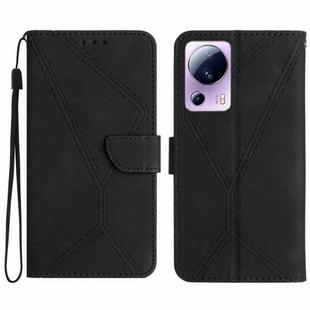 For Xiaomi 13 Lite Stitching Embossed Leather Phone Case(Black)