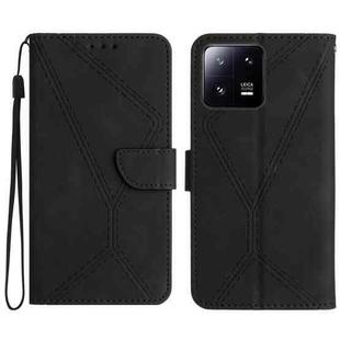 For Xiaomi 13 Pro Stitching Embossed Leather Phone Case(Black)