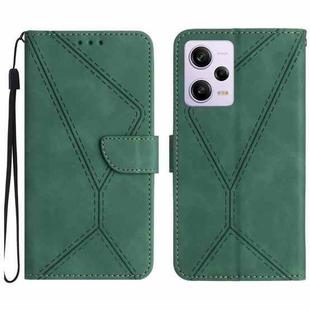For Xiaomi POCO X5 Pro Stitching Embossed Leather Phone Case(Green)