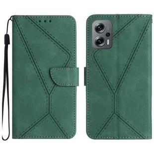 For Xiaomi POCO X4 GT Stitching Embossed Leather Phone Case(Green)