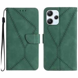 For Xiaomi Redmi 12 5G Stitching Embossed Leather Phone Case(Green)