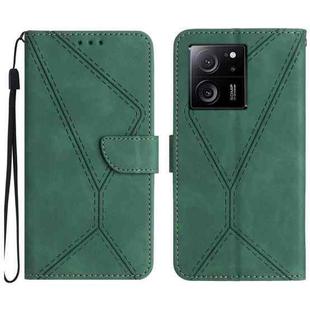 For Xiaomi 13T / 13T Pro Stitching Embossed Leather Phone Case(Green)