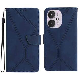 For Xiaomi Redmi 13C 5G Stitching Embossed Leather Phone Case(Blue)