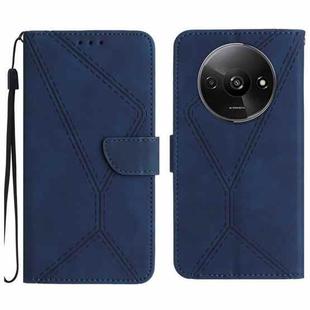 For Xiaomi Redmi A3 Stitching Embossed Leather Phone Case(Blue)
