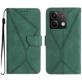 For Xiaomi Redmi Note 13 Pro 4G Global Stitching Embossed Leather Phone Case(Green)