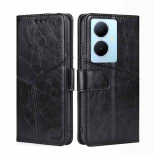 For vivo Y78 Plus 5G Geometric Stitching Leather Phone Case(Black)