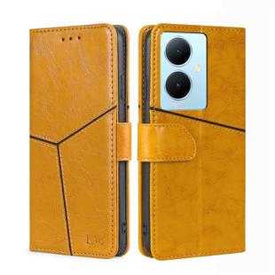 For vivo Y78 Plus 5G Geometric Stitching Leather Phone Case(Yellow)