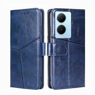 For vivo Y78 Plus 5G Geometric Stitching Leather Phone Case(Blue)