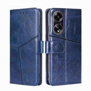 For OPPO A1 5G Geometric Stitching Leather Phone Case(Blue)
