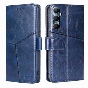 For Realme C65 4G Geometric Stitching Leather Phone Case(Blue)