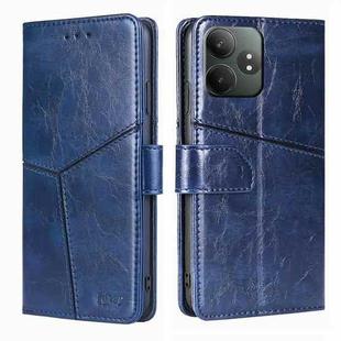 For Realme GT Neo6 SE Geometric Stitching Leather Phone Case(Blue)