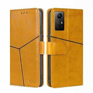 For Xiaomi Redmi Note 12S 4G Geometric Stitching Leather Phone Case(Yellow)
