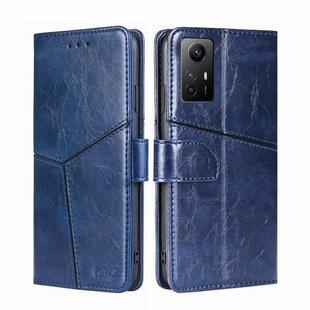 For Xiaomi Redmi Note 12S 4G Geometric Stitching Leather Phone Case(Blue)