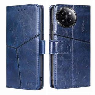 For Xiaomi Civi 4 Pro Geometric Stitching Leather Phone Case(Blue)