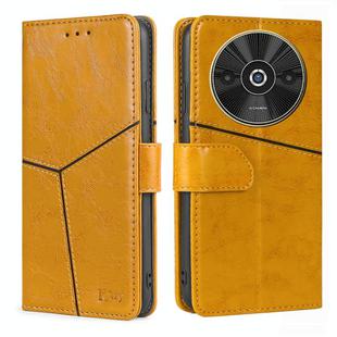 For Xiaomi Redmi A3 4G Geometric Stitching Leather Phone Case(Yellow)