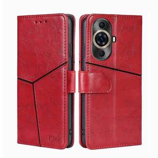 For Huawei nova 11 Pro 4G / 11 Ultra 4G Geometric Stitching Leather Phone Case(Red)
