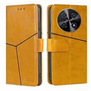For Huawei nova 12i 4G Geometric Stitching Leather Phone Case(Yellow)