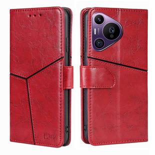 For Huawei Pura 70 Pro / 70 Pro+ 5G Geometric Stitching Leather Phone Case(Red)