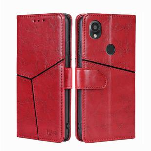 For Kyocera Digno SX3-KYG02 Geometric Stitching Leather Phone Case(Red)