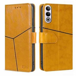 For OnePlus Ace 3V 5G Geometric Stitching Leather Phone Case(Yellow)