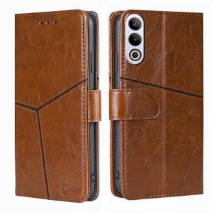 For OnePlus Ace 3V 5G Geometric Stitching Leather Phone Case(Light Brown)