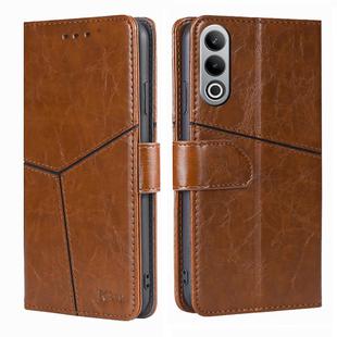 For OnePlus Nord CE4 Geometric Stitching Leather Phone Case(Light Brown)