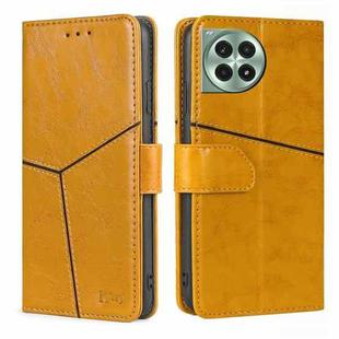 For OnePlus Ace 3 Pro 5G Geometric Stitching Leather Phone Case(Yellow)