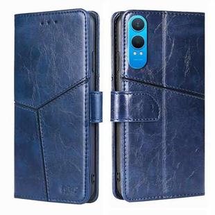 For OnePlus Nord CE 4 Lite 5G Geometric Stitching Leather Phone Case(Blue)