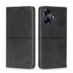 For Infinix Hot 30 4G Cow Texture Magnetic Leather Phone Case(Black)