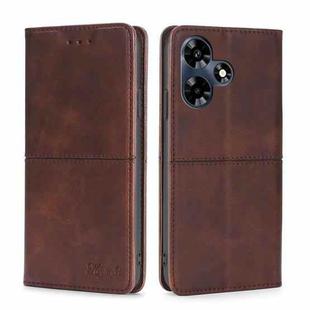 For Infinix Hot 30 4G Cow Texture Magnetic Leather Phone Case(Dark Brown)