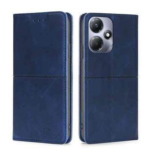 For Infinix Hot 30 Play 4G Cow Texture Magnetic Leather Phone Case(Blue)