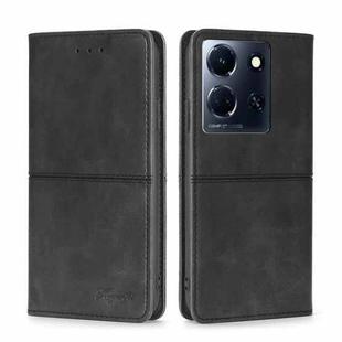 For Infinix Note 30 5G Cow Texture Magnetic Leather Phone Case(Black)