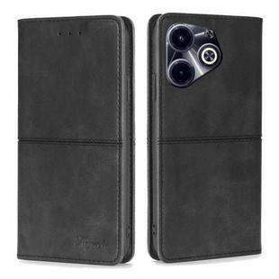 For Infinix Hot 40i Cow Texture Magnetic Leather Phone Case(Black)