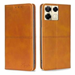 For Infinix Note 40 Pro 5G Cow Texture Magnetic Leather Phone Case(Light Brown)