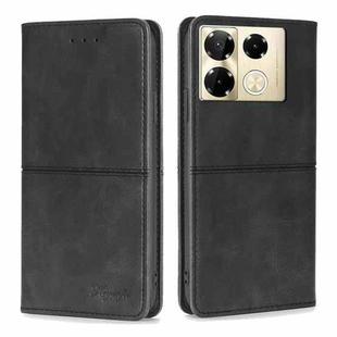 For Infinix Note 40 Pro 4G Cow Texture Magnetic Leather Phone Case(Black)