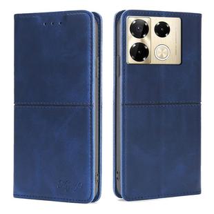 For Infinix Note 40 Pro 4G Cow Texture Magnetic Leather Phone Case(Blue)