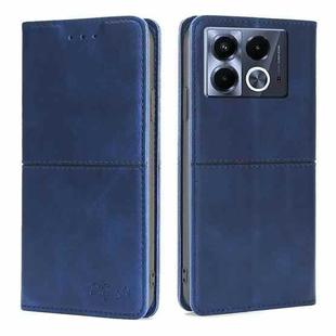 For Infinix Note 40 5G Cow Texture Magnetic Leather Phone Case(Blue)