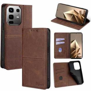 For Infinix Note 50 4G Cow Texture Magnetic Leather Phone Case(Dark Brown)