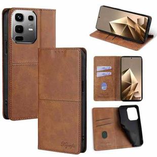 For Infinix Note 50 4G Cow Texture Magnetic Leather Phone Case(Light Brown)