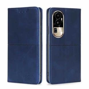 For OPPO Reno10 Pro 5G Cow Texture Magnetic Leather Phone Case(Blue)