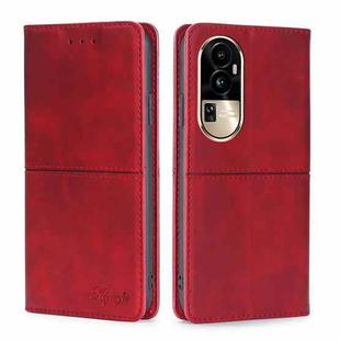 For OPPO Reno10 Pro 5G Cow Texture Magnetic Leather Phone Case(Red)