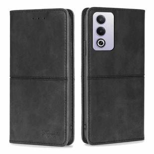 For OPPO A3 Pro 5G India Cow Texture Magnetic Leather Phone Case(Black)